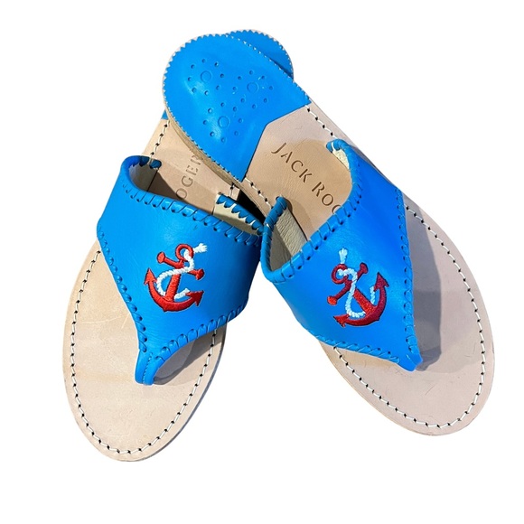 Jack Rodger’s Anchor Embroidery Sandal - Picture 2 of 4